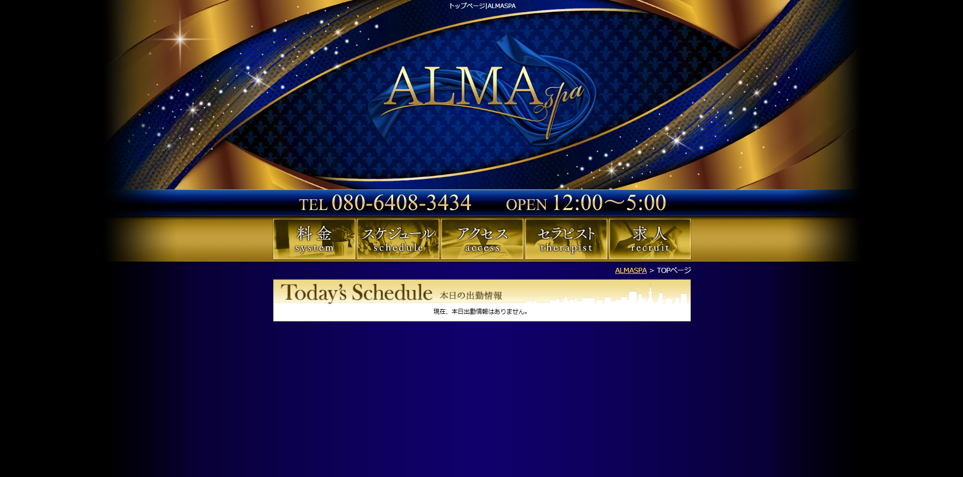 ALMA spa オフィシャルサイト