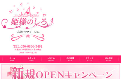 姫様のしろ オフィシャルサイト